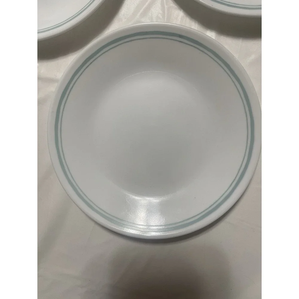 Corelle Delano Set of 6 Plates 6.75 Inches White Blue